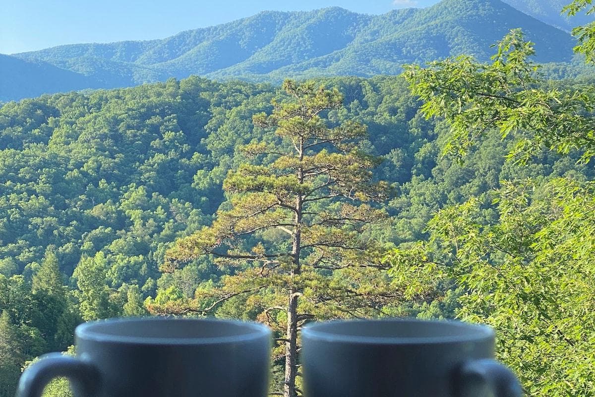 Favorite coffee spot, private balcony attached to the upstairs queen room.